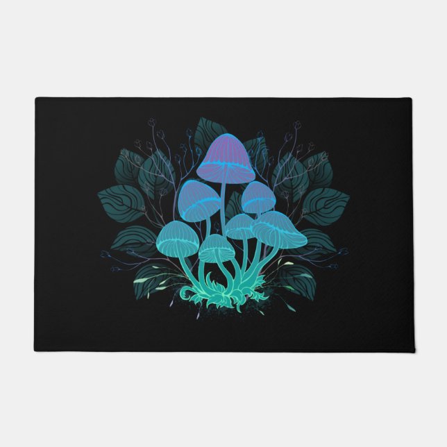 Toadstools in Bushes Doormat (Front)