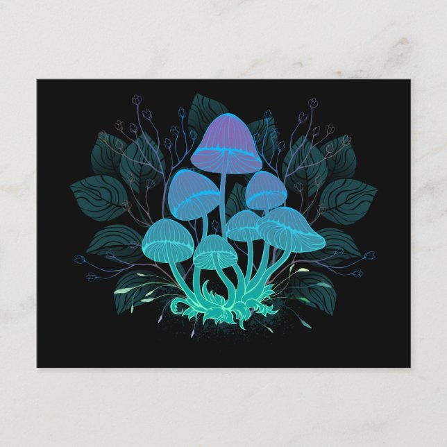 Toadstools in Bushes Enclosure Card (Front)