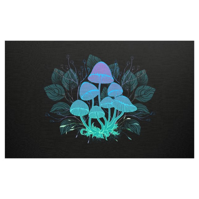 Toadstools in Bushes Fabric (Yard)