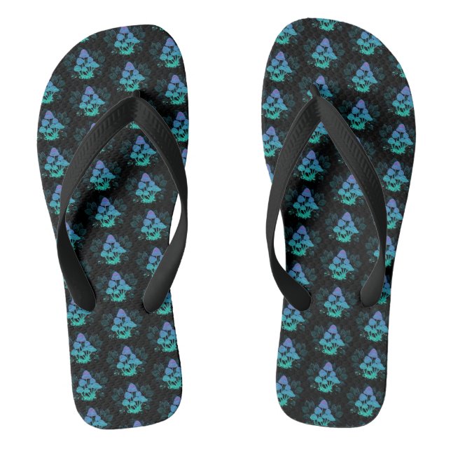 Toadstools in Bushes Flip Flops (Footbed)