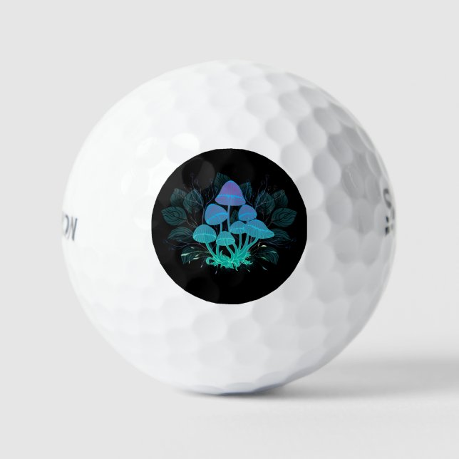 Toadstools in Bushes Golf Balls (Front)