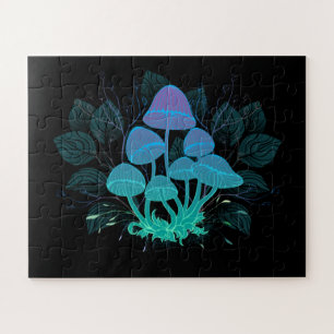 Toadstools in Bushes Jigsaw Puzzle