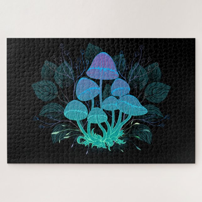Toadstools in Bushes Jigsaw Puzzle (Horizontal)