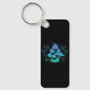 Toadstools in Bushes Keychain