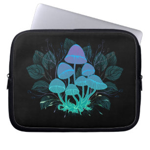 Toadstools in Bushes Laptop Sleeve