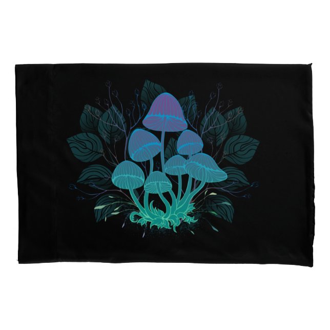 Toadstools in Bushes Pillowcase (Front-Left)