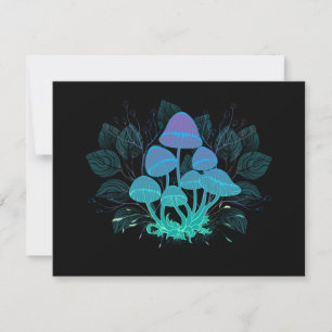 Toadstools in Bushes RSVP Card