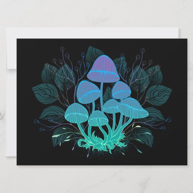 Toadstools in Bushes Save The Date (Front)