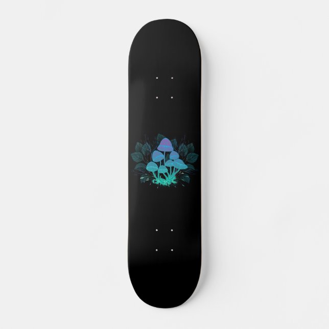 Toadstools in Bushes Skateboard (Front)