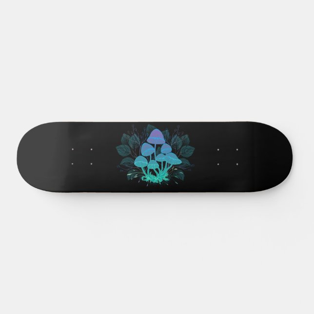 Toadstools in Bushes Skateboard (Horz)