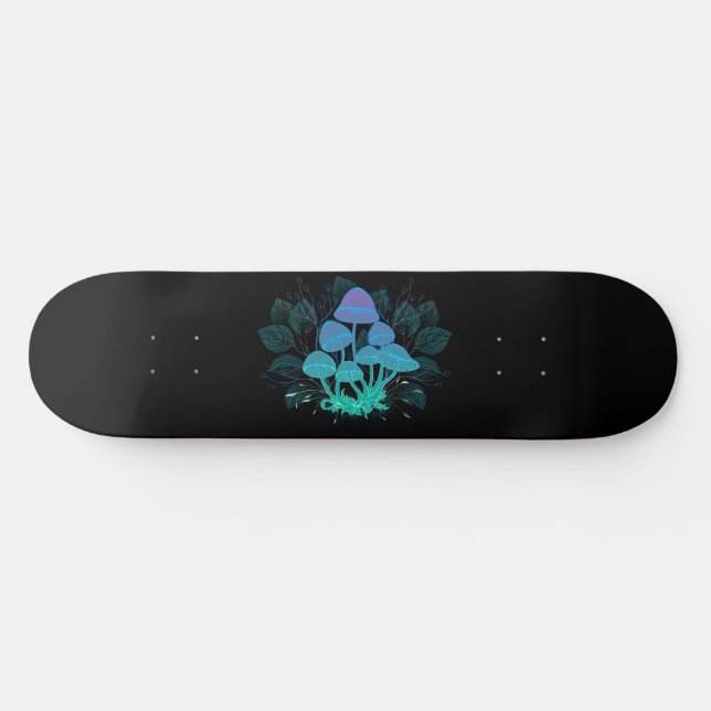 Toadstools in Bushes Skateboard (Horz)