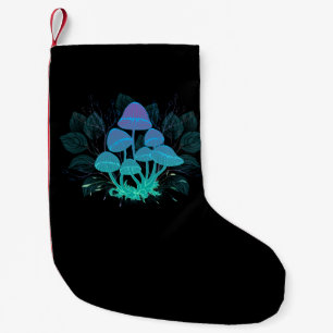 Toadstools in Bushes Small Christmas Stocking
