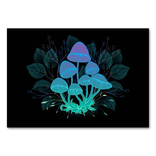 Toadstools in Bushes Table Number (Front)