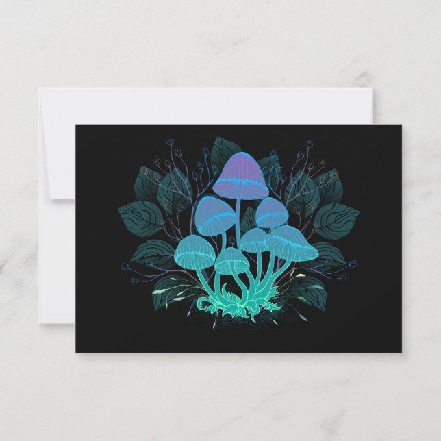 Toadstools in Bushes Thank You Card (Front)