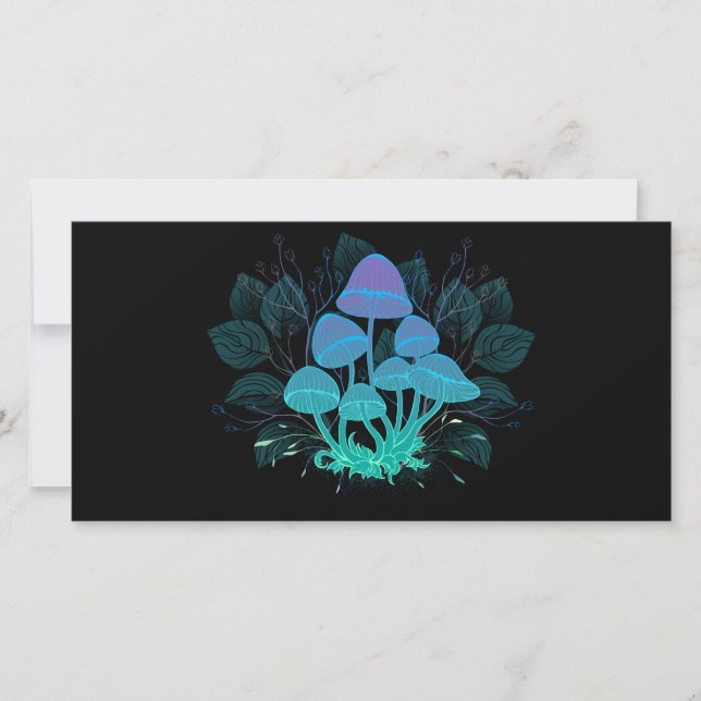 Toadstools in Bushes Thank You Card (Front)