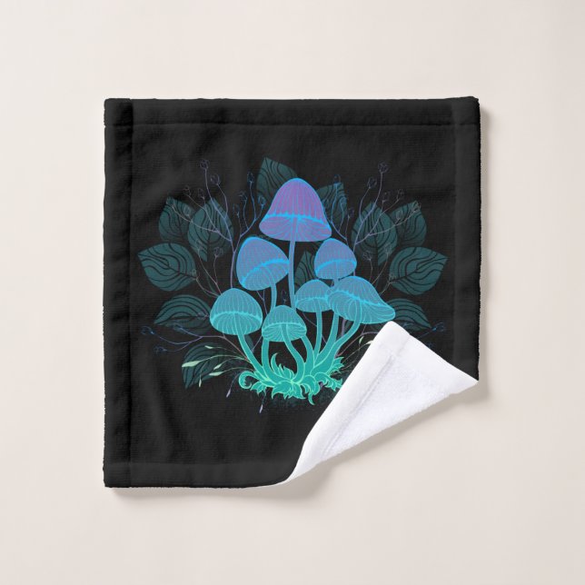 Toadstools in Bushes Wash Cloth (Wash Cloth)