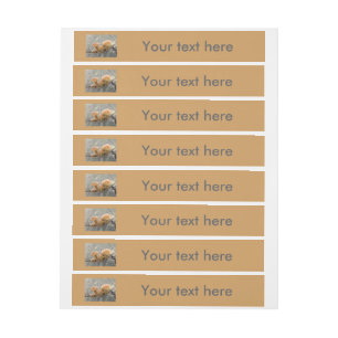 Toadstools on a Tree Trunk Customizable Labels