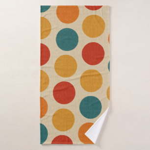 Toalhas bolinhas coloridas sobre linho design bath towel
