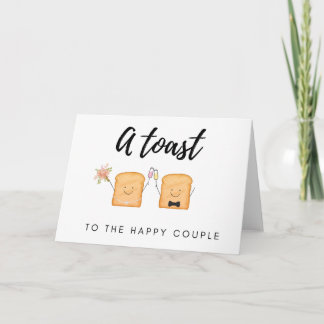 Toast au jeune couple | Carte de mariage mignonne