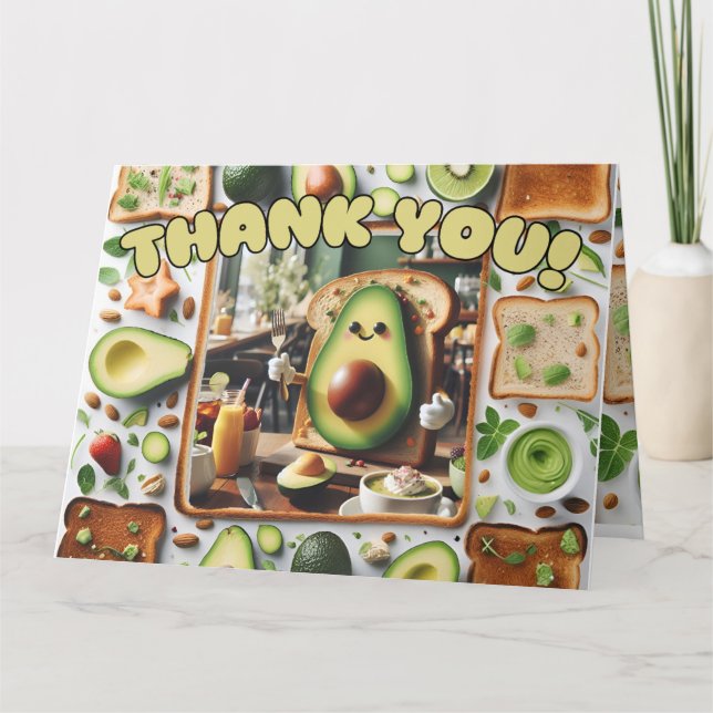Toast Avocado - Carte de remerciements (Devant)
