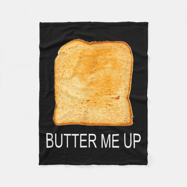 Toast Bread Funny Halloween Costume Fleece Blanket (Front)