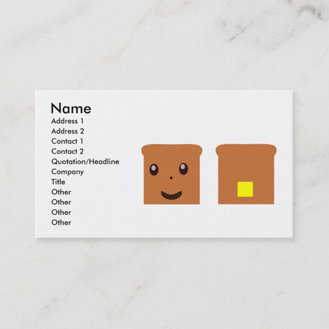 Toast Business Card (Front)