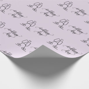 Toast Champagne Glasses Wedding Day Gifts Seamless Wrapping Paper
