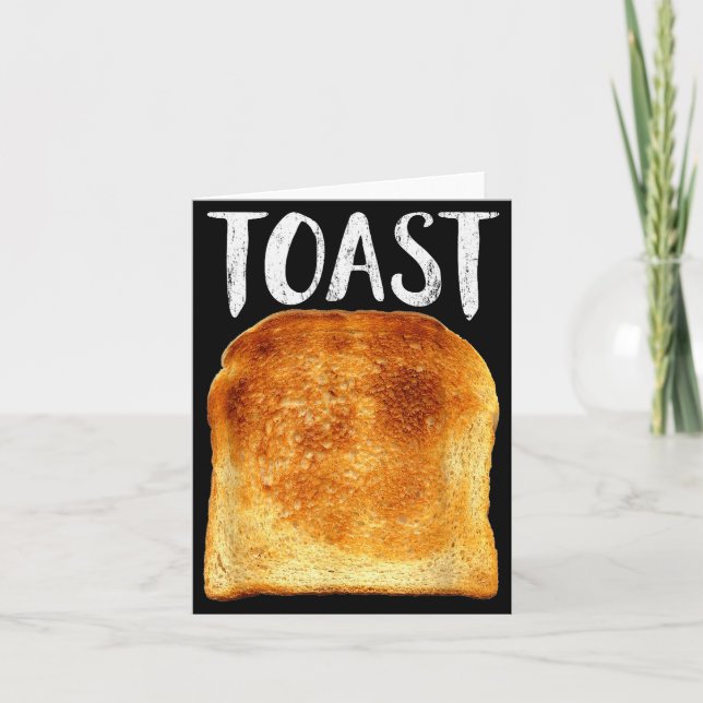 Toast Costume Halloween Funny Bread Lover Christma Card (Front)