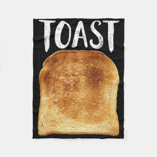 Toast Costume Halloween Funny Bread Lover Christma Fleece Blanket (Front)