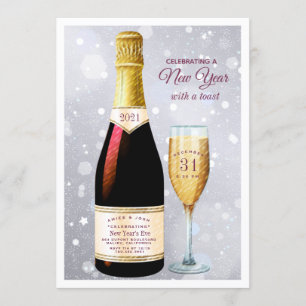 Toast de Champagne  Invitation à la fête du Nouvel
