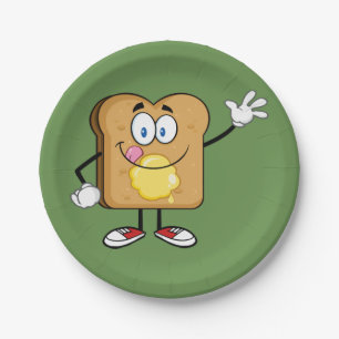 Toast Face Paper Plates