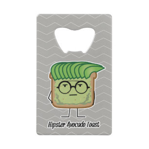 Toast Hipster de l'Avocado lunettes de poils grais
