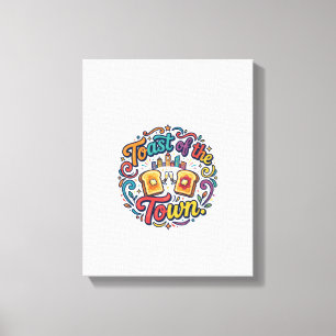 Toast of the Town – Funny Breakfast Pun  Canvas Print