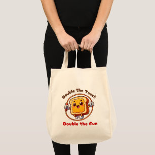 Toast Sandwich Peanut Butter Cartoon Jump Rope Tote Bag