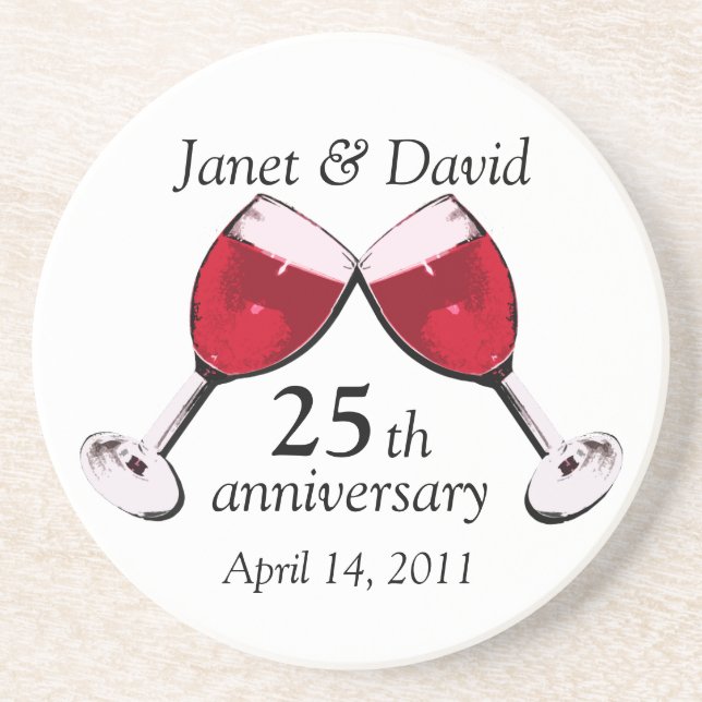 Toast to Love/ Red Wine Coaster (Front)