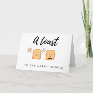 Toast to the Happy Couple   Cute Wedding Card 