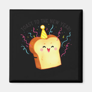 Toast To The New Year Pun  Magnet