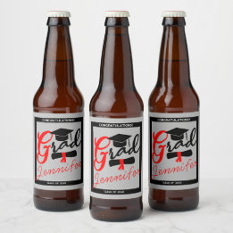 Toast to Your Success: Personalized Graduation Beer Bottle Label