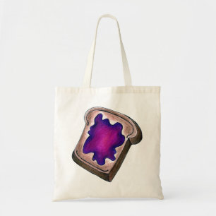 Toast w/ Grape Jelly Jam Breakfast Food Tote Bag