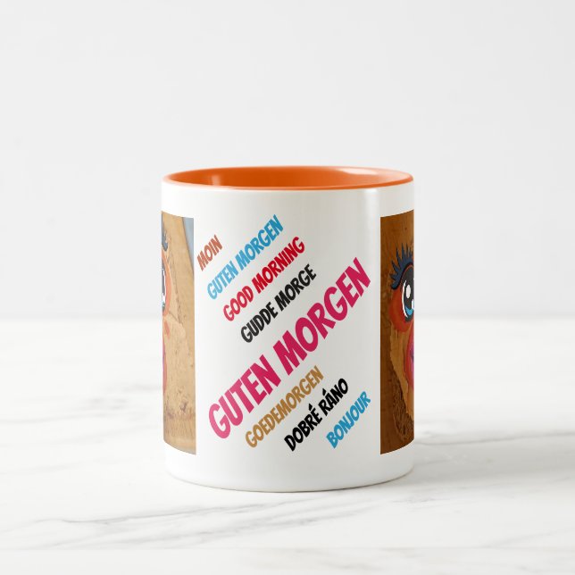 Toastbrot Knutscher Two-Tone Coffee Mug (Center)