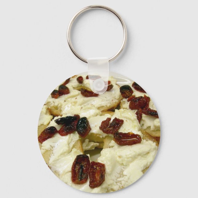 Toasted bagel with goat cheese keychain (Front)