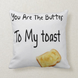 Toasted Bread, Love Words Throw Pillow