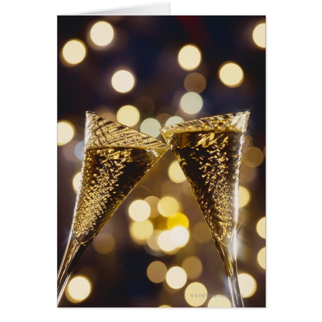 Toasted champagne flute, close-up (Front)