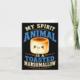 Toasted marshmallow campfire s'mores card