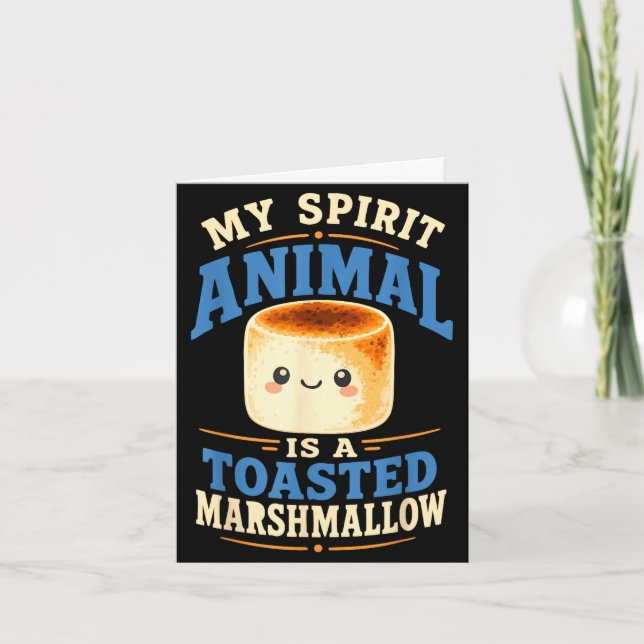 Toasted marshmallow campfire s'mores  card (Front)