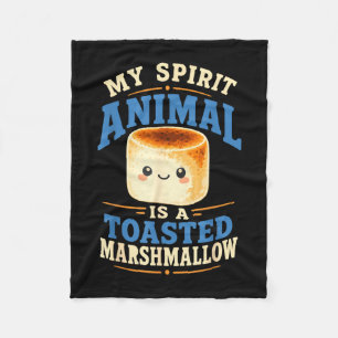 Toasted marshmallow campfire s'mores  fleece blanket