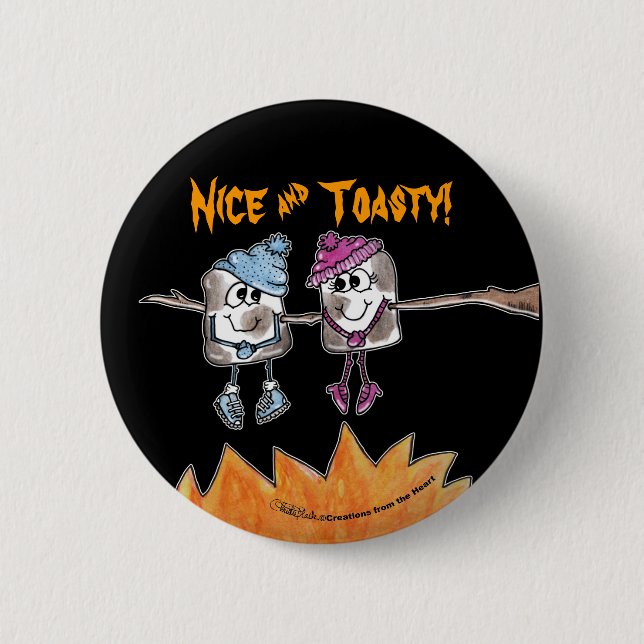 Toasted Marshmallows 2 Inch Round Button (Front)