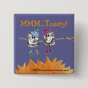 Toasted Marshmallows 2 Inch Square Button