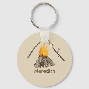 Toasted Marshmallows Campfire Keychain