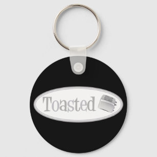 TOASTED Retro Toaster - Light Grey Keychain